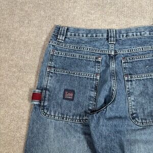 Lee Jeans Youth Boys 16 Blue Denim Carpenter Double Back Pocket Relaxed Baggy